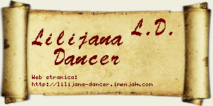 Lilijana Dancer vizit kartica